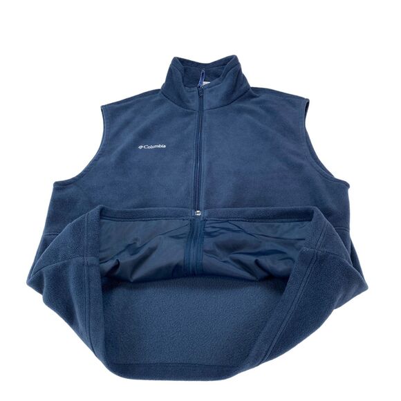 Columbia Vest Men's Tall XL Fleece Polyester Sleeveless Logo Full Zipper - Picture 11 of 16